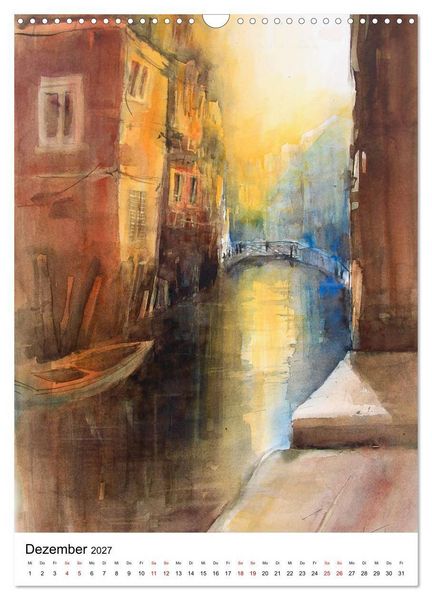 Produktbild: Aquarelle in Hochform (Wandkalender 2027 DIN A3 hoch), CALVENDO Monatskalender