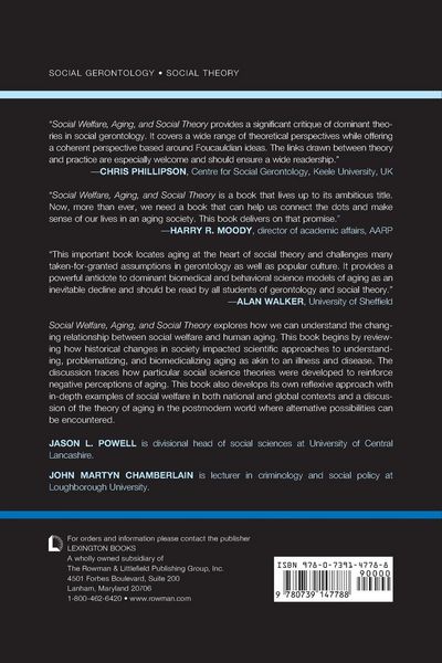 Produktbild: Social Welfare, Aging, and Social Theory