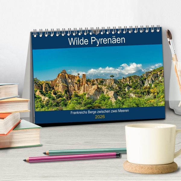Produktbild: Wilde Pyren&auml;en (Tischkalender 2026 DIN A5 quer), CALVENDO Monatskalender