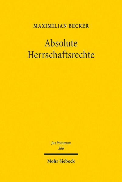 Produktbild: Absolute Herrschaftsrechte