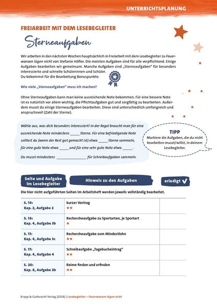 Produktbild: Feuerwanzen l&uuml;gen nicht &ndash; Stefanie H&ouml;fler &ndash; Lehrerheft