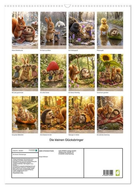 Produktbild: Die kleinen Gl&uuml;cksbringer (Wandkalender 2027 DIN A2 hoch), CALVENDO Monatskalender