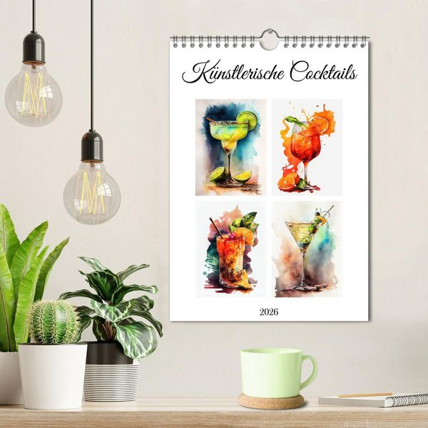 Produktbild: K&uuml;nstlerische Cocktails (Wandkalender 2026 DIN A4 hoch), CALVENDO Monatskalender