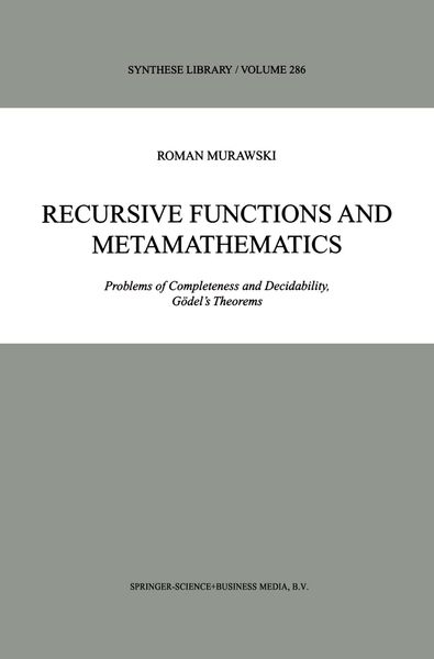Produktbild: Recursive Functions and Metamathematics