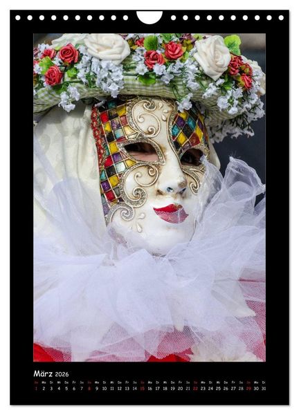 Produktbild: Venezianische Masken HALLia VENEZia Schw&auml;bisch Hall (Wandkalender 2026 DIN A4 hoch), CALVENDO Monatskalender