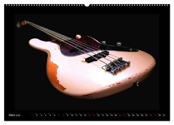 Produktbild: Rockgitarren im Blitzlicht (hochwertiger Premium Wandkalender 2026 DIN A2 quer), Kunstdruck in Hochglanz