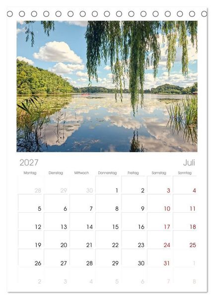 Produktbild: Tischplaner 2027 - Lychen - zwischen Wald und Seen (A5 Tischkalender zum Aufstellen) CALVENDO