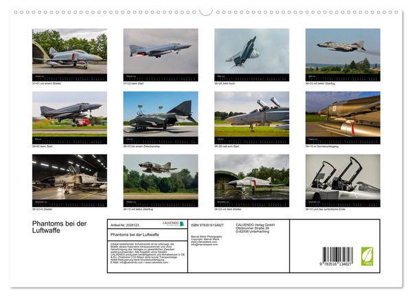 Produktbild: Phantoms bei der Luftwaffe (hochwertiger Premium Wandkalender 2026 DIN A2 quer), Kunstdruck in Hochglanz