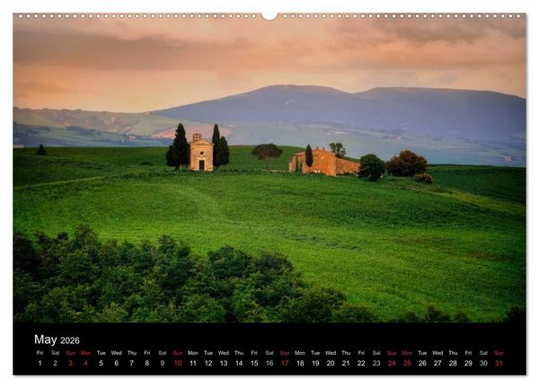 Produktbild: Tuscany (High Quality Premium Wall Calendar 2026 DIN A2 landscape),CALVENDO 12 Month Wall Calendar