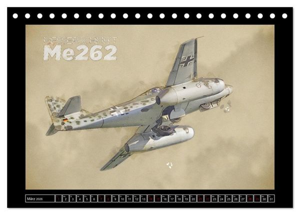 Produktbild: Aero Action Art - Luftfahrt Kunst (Tischkalender 2026 DIN A5 quer), CALVENDO Monatskalender