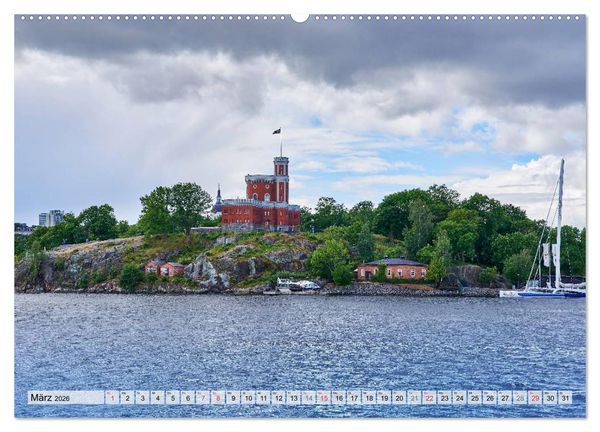 Produktbild: Stockholm an Mittsommer (hochwertiger Premium Wandkalender 2026 DIN A2 quer), Kunstdruck in Hochglanz