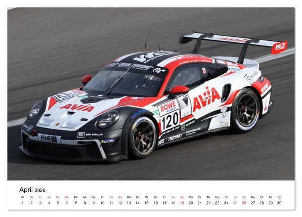 Produktbild: Motorsport aus Zuffenhausen (Tischkalender 2026 DIN A5 quer), CALVENDO Monatskalender