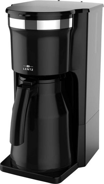 Produktbild: Lentz Kaffeemaschine mit Isolierkanne 1 Liter schwarz Kaffeemaschine Schwarz Fassungsverm&ouml;gen Tassen=8