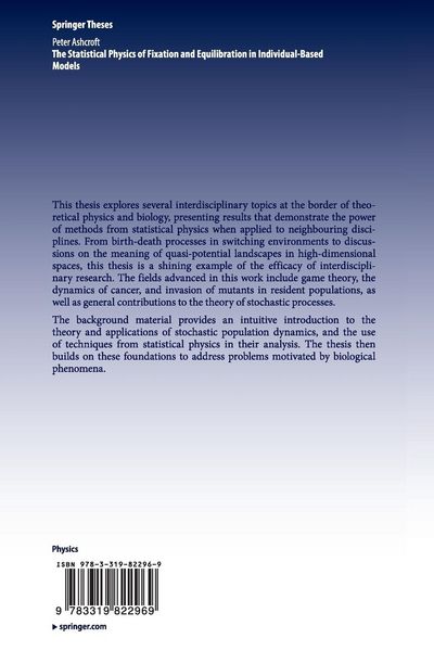 Produktbild: The Statistical Physics of Fixation and Equilibration in Individual-Based Models