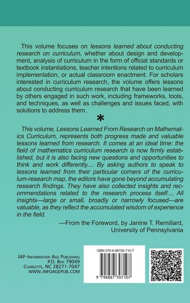 Produktbild: Lessons Learned From Research on Mathematics Curriculum