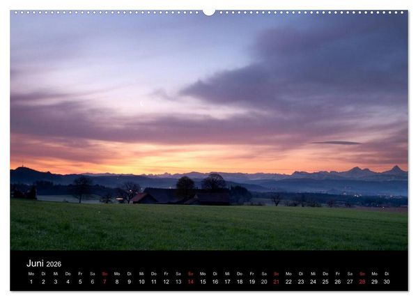 Produktbild: Lichtstimmungen Schweiz 2026 (Wandkalender 2026 DIN A2 quer), CALVENDO Monatskalender