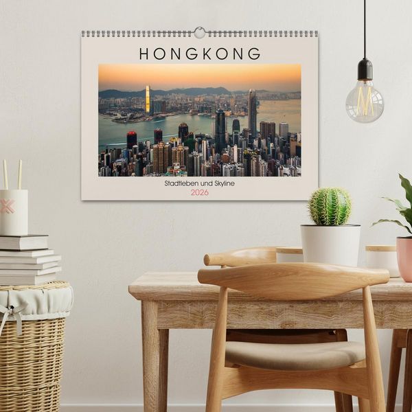 Produktbild: HONGKONG Skyline und Stadtleben (Wandkalender 2026 DIN A3 quer), CALVENDO Monatskalender