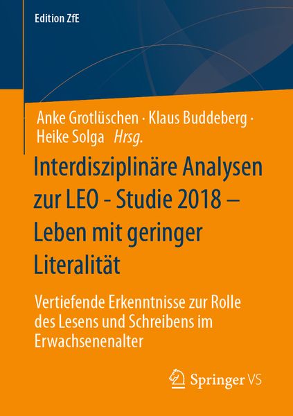 Produktbild: Interdisziplin&auml;re Analysen zur LEO - Studie 2018 &ndash; Leben mit geringer Literalit&auml;t