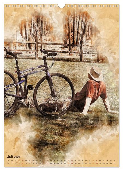 Produktbild: Fahrrad - Retro-Kalender (Wandkalender 2026 DIN A3 hoch), CALVENDO Monatskalender