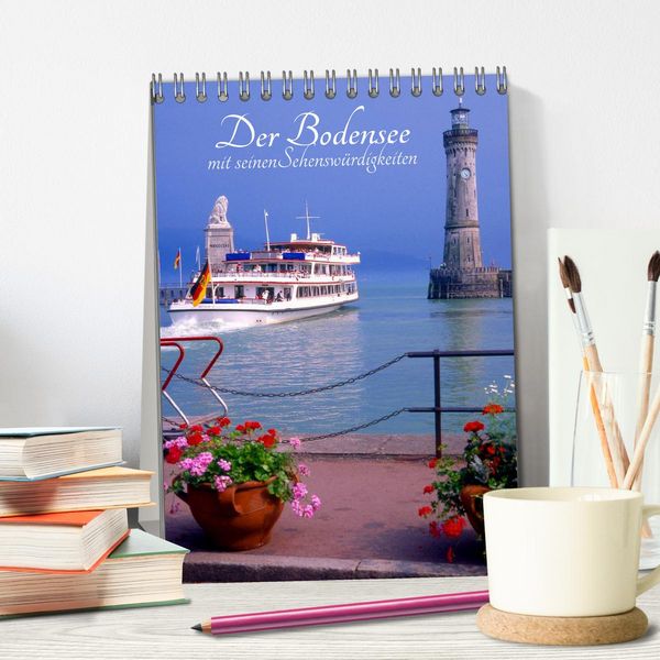 Produktbild: Der Bodensee mit seinen Sehensw&uuml;rdigkeiten (Tischkalender 2026 DIN A5 hoch), CALVENDO Monatskalender