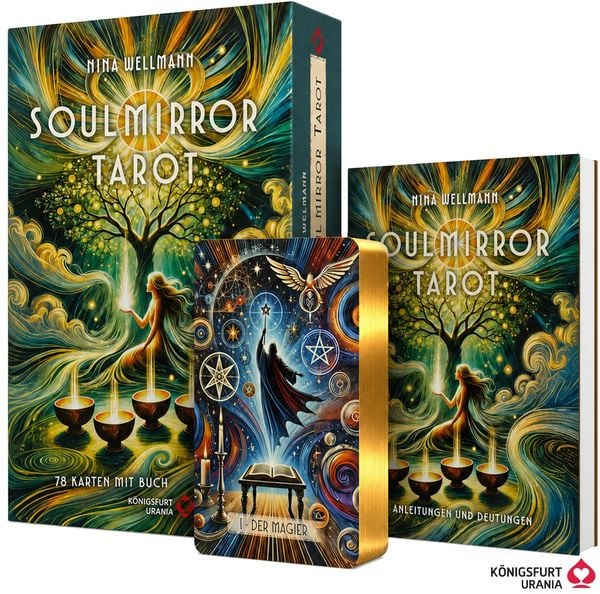 Produktbild: Soulmirror Tarot - 78 Karten mit Buch - (Soul Path, sensitive Tarotkarten)