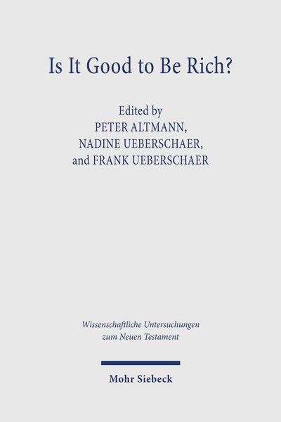 Produktbild: Is It Good to Be Rich?