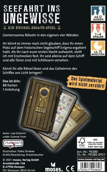 Produktbild: Seefahrt ins Ungewisse