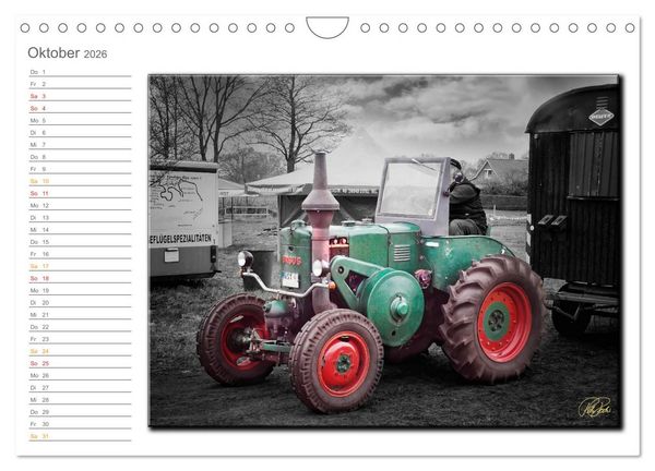 Produktbild: Oldtimer - nostalgische Trecker und Lastwagen (Wandkalender 2026 DIN A4 quer), CALVENDO Monatskalender