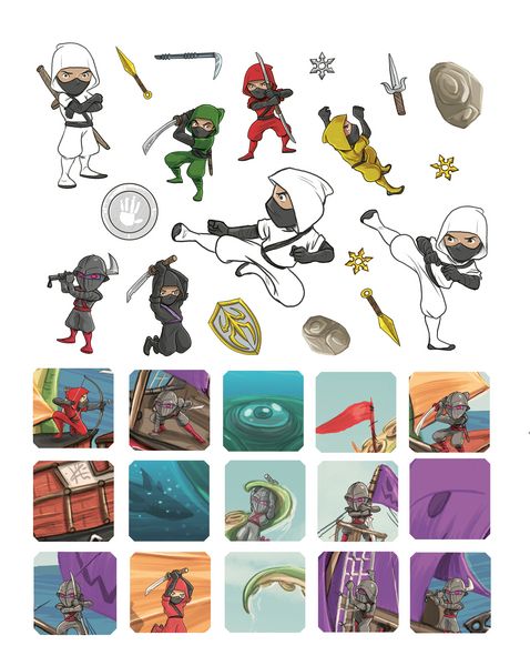 Produktbild: Mein Ausmalstickerbuch - Ninjas