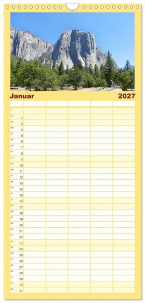 Produktbild: Familienplaner 2027 - Discover the West mit 5 Spalten (Wandkalender, 21 x 45 cm) CALVENDO