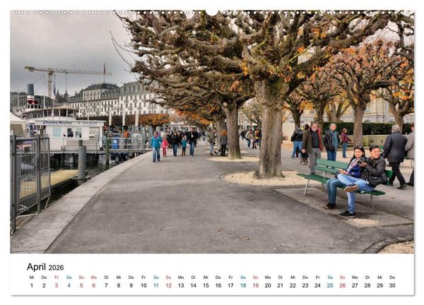 Produktbild: Unterwegs in Luzern (hochwertiger Premium Wandkalender 2026 DIN A2 quer), Kunstdruck in Hochglanz