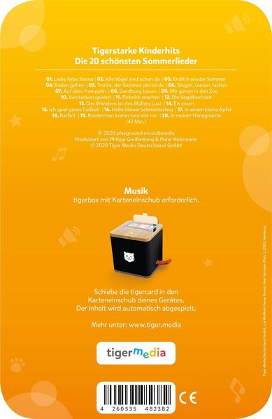 Produktbild: tigercard - Die 20 sch&ouml;nsten Sommerlieder