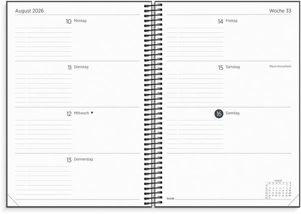 Produktbild: Organizer & Notes A5 26/27 Schwarz