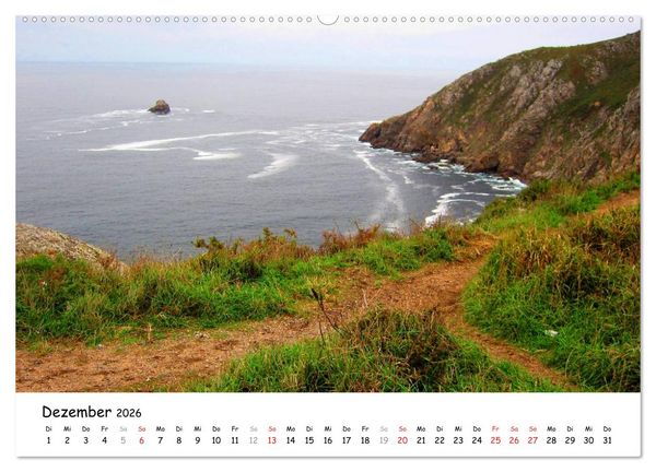Produktbild: Jakobsweg - Camino Finisterre (hochwertiger Premium Wandkalender 2026 DIN A2 quer), Kunstdruck in Hochglanz