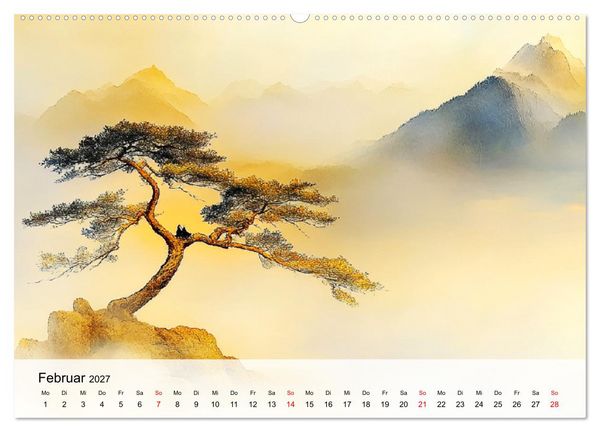 Produktbild: Japan. Eine k&uuml;nstlerische Reise im Aquarellstil (Wandkalender 2027 DIN A2 quer), CALVENDO Monatskalender