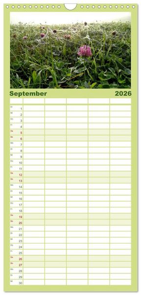 Produktbild: Familienplaner 2026 - Jahreszeiten mit 5 Spalten (Wandkalender, 21 x 45 cm) CALVENDO