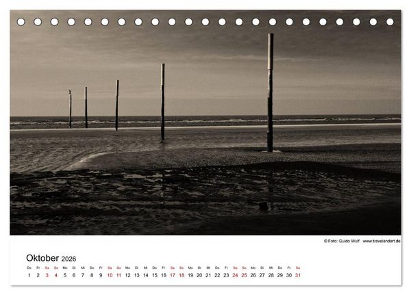 Produktbild: Sankt Peter-Ording. Ein Traum an der Nordsee (Tischkalender 2026 DIN A5 quer), CALVENDO Monatskalender