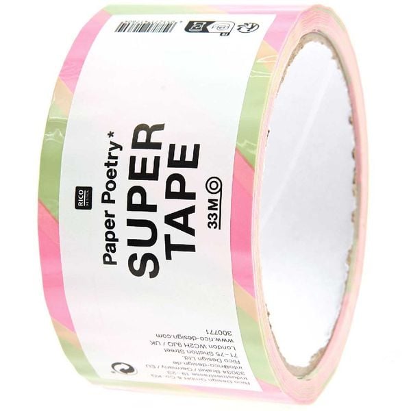 Produktbild: Paketklebeband Pistazie / Neonpink, 5 cm x 32 m