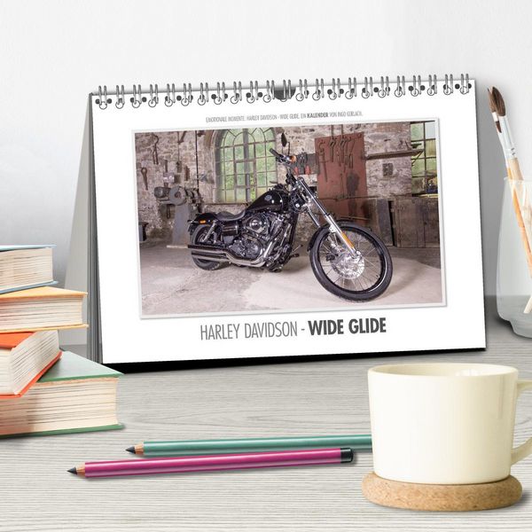 Produktbild: Emotionale Momente: Harley Davidson - Wide Glide (Tischkalender 2026 DIN A5 quer), CALVENDO Monatskalender