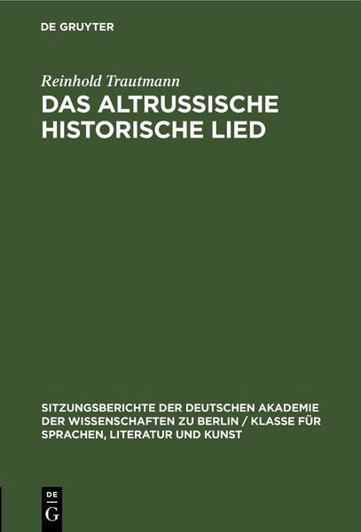Produktbild: Das altrussische historische Lied