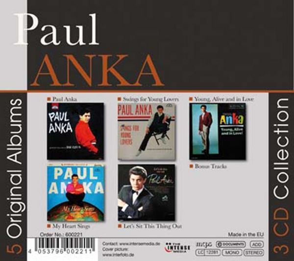 Produktbild: Paul Anka - 5 Original Albums