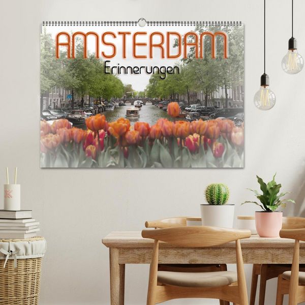 Produktbild: AMSTERDAM Erinnerungen (Wandkalender 2026 DIN A2 quer), CALVENDO Monatskalender
