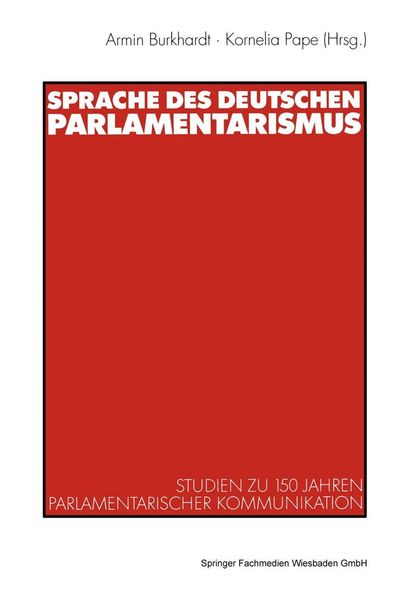 Produktbild: Sprache des deutschen Parlamentarismus