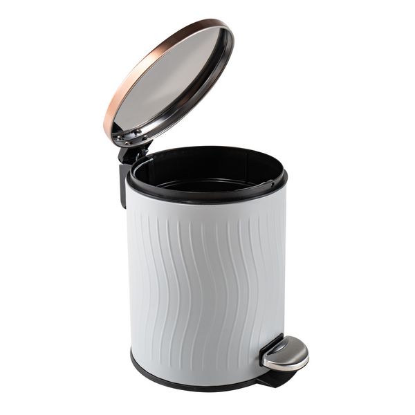 Produktbild: HTI-Living Kleiner M&uuml;lleimer 5L Grau/Kupfer Kleiner M&uuml;lleimer 5L Grau/Kupfer