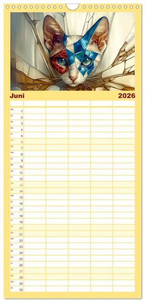 Produktbild: Familienplaner 2026 - Seelenblicke mit 5 Spalten (Wandkalender, 21 x 45 cm) CALVENDO
