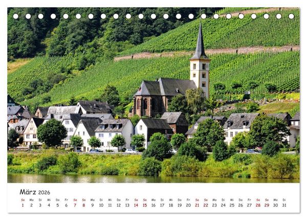 Produktbild: Der Mosel entlang - Ausflugsziele links und rechts des Ufers (Tischkalender 2026 DIN A5 quer), CALVENDO Monatskalender