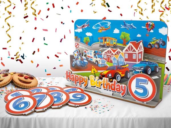 familiacard Geburtstagsdekoration Auto