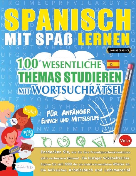 Spanisch mit Spaß Lernen - für Anfänger, Taschenbuch von Linguas Classics, LearnX, 9782385111977
