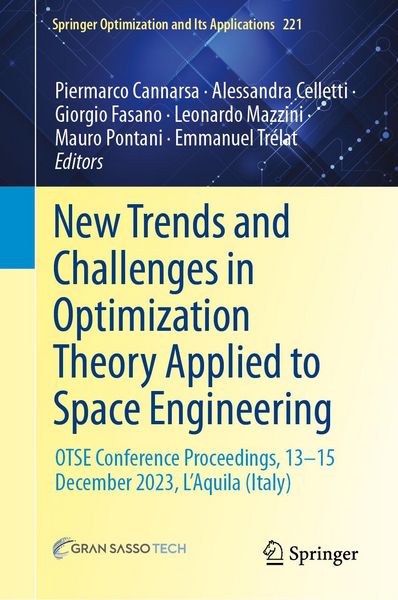 Produktbild: New Trends and Challenges in Optimization Theory Applied to Space Engineering