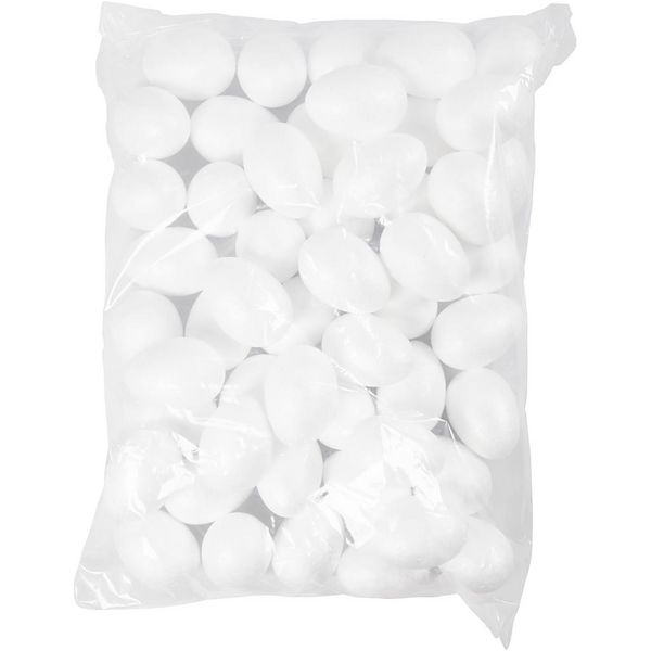 Produktbild: Creativ Company Styropor-Eier, H 6 cm, Wei&szlig;, 50 Stk